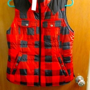 Plaid winter vest brand new